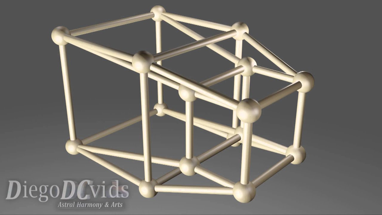 Hypercube Tesseract animation (8cell) Hipercubo Tesserato