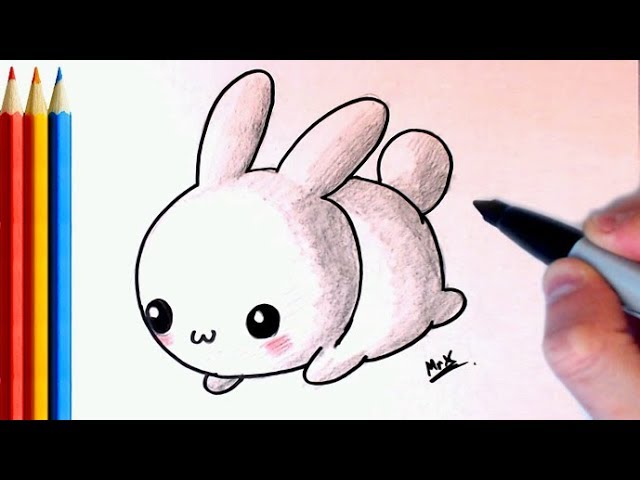 fast-version) How to Draw Simple Cute Bunny - Step by Step ...