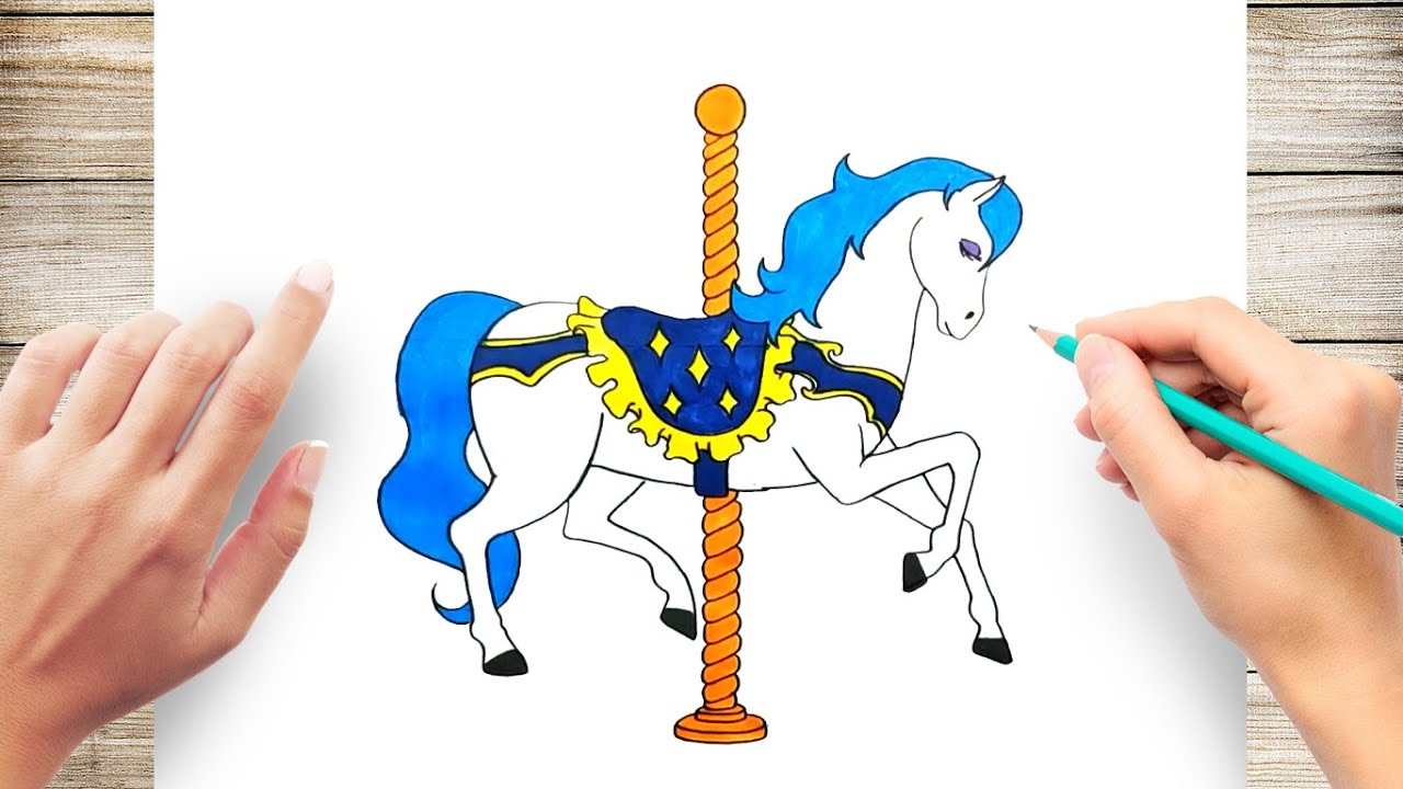 Carousel Horse Drawing