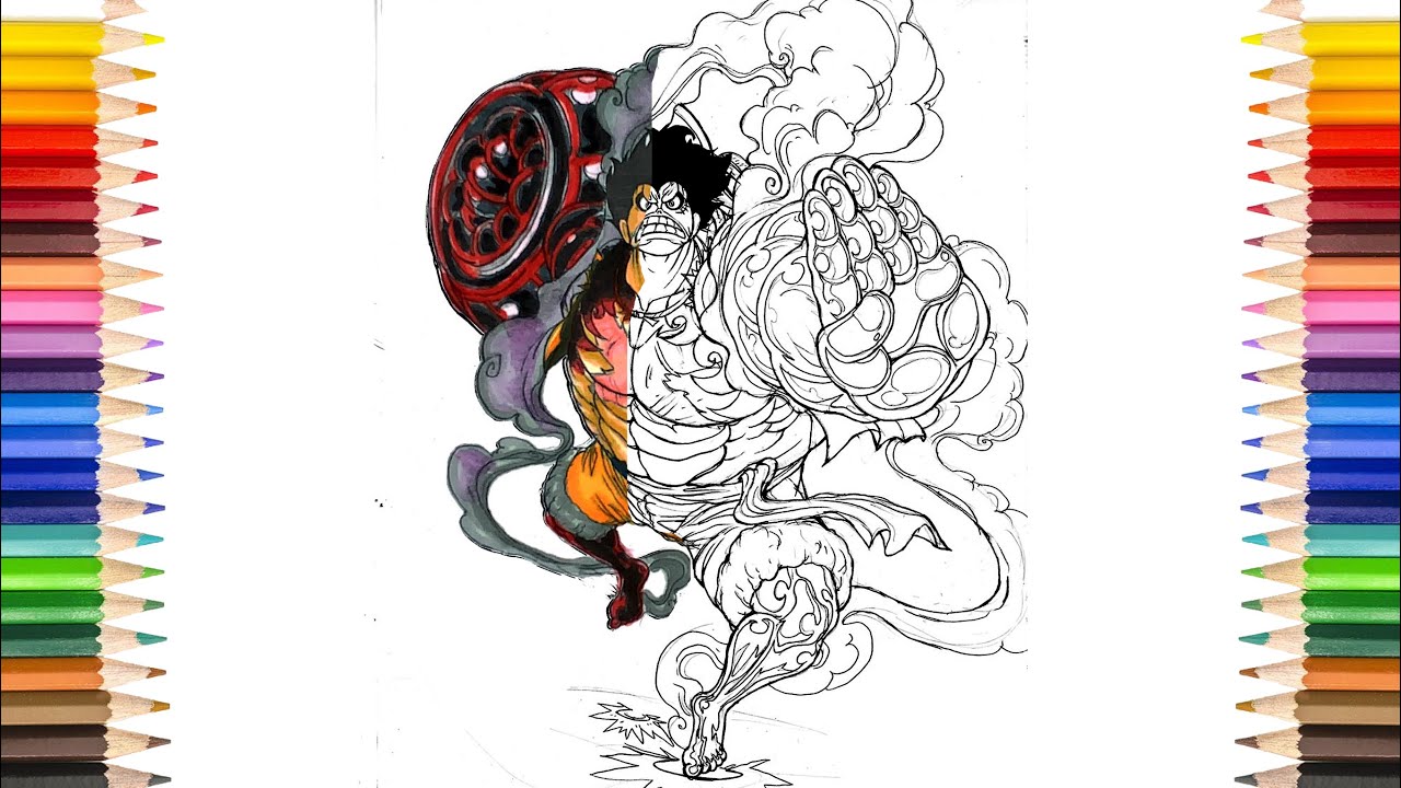 Luffy Gear 4 Coloring Pages Gear 4th Bounce Man Coloring Pages Youtube