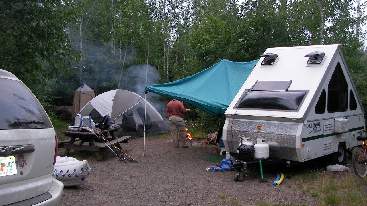 Aliner A Frame Dry Camping Set Up YouTube