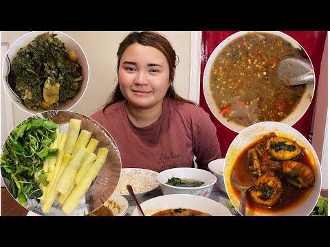 Eating Karen food (fish paste,catfish and Asia Food ) - YouTube