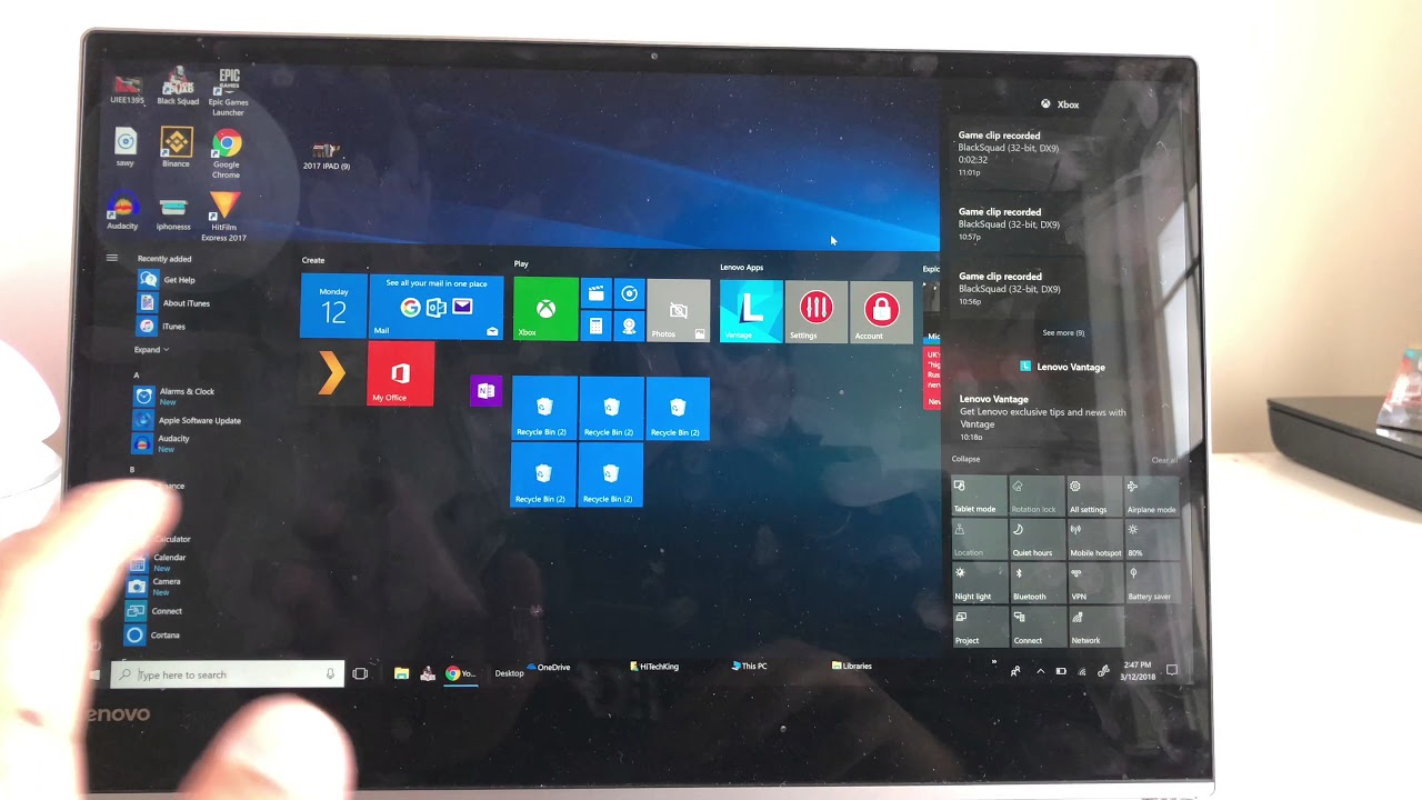 How To Disable Or Enable Tablet Mode On Windows 10 Laptop/ Lenovo 920 ...