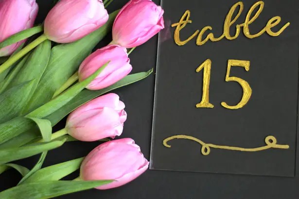 DIY Acrylic Table Numbers with Cricut