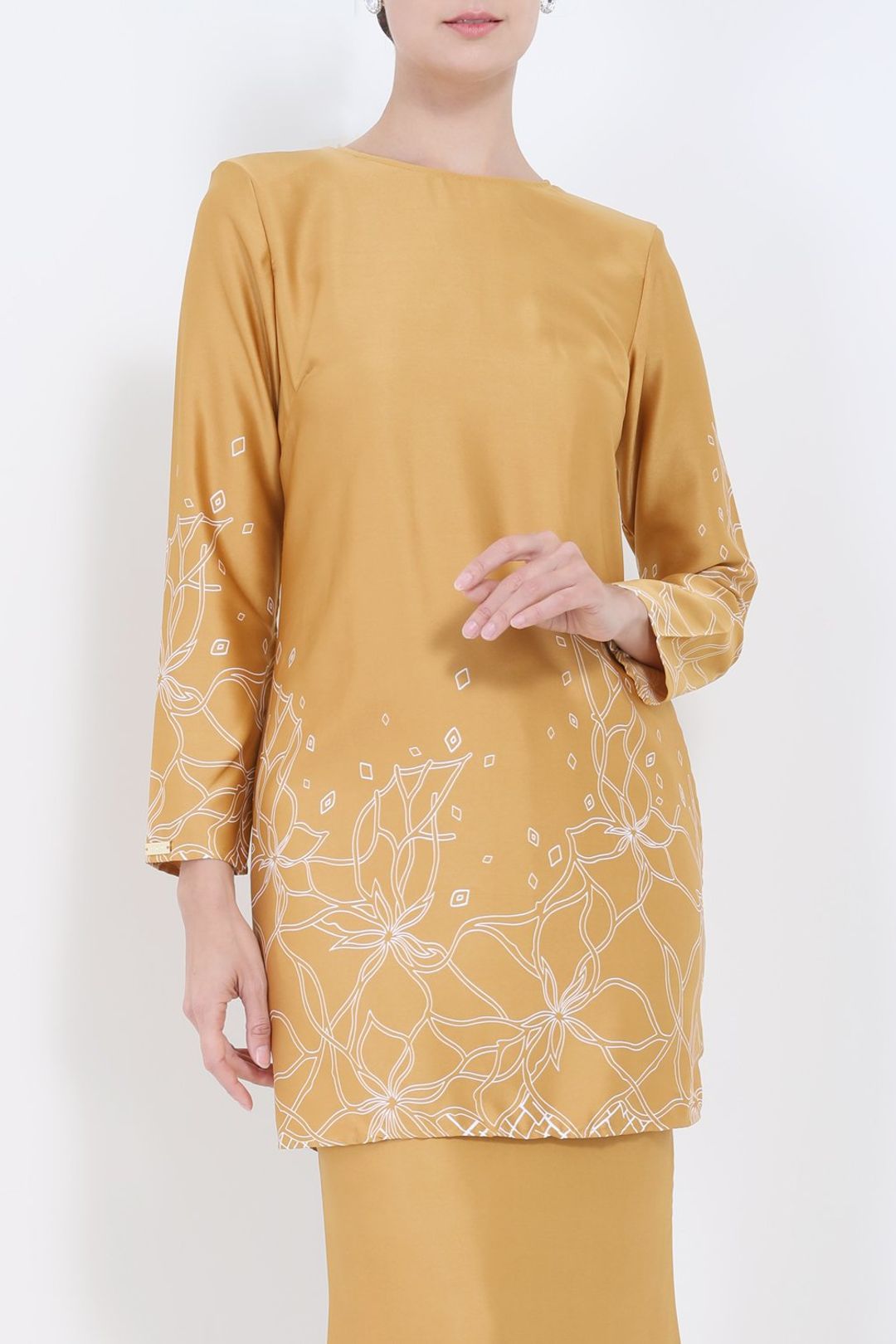 Baju kurung moden putri dan baju melayu mustard shopee malaysia · koleksi kuning mustard gold siapa nak tampil menyerlah dan · studded shoulder . Baju Kurung Moden Rosetta Mustard Shopperboard