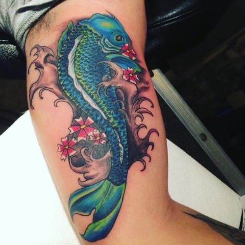 Koi Fish Tattoo Inner Bicep