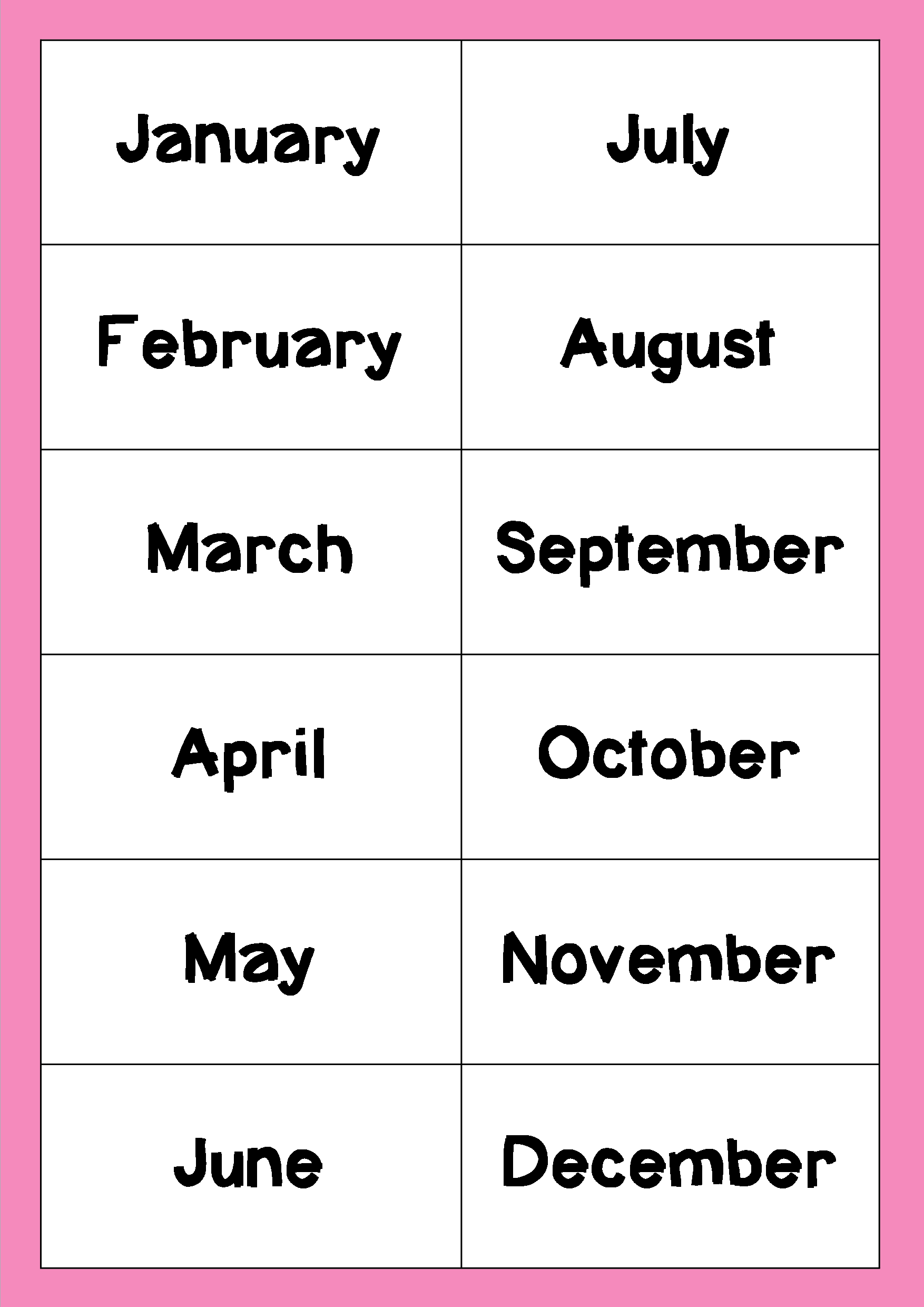 Months of a year A3 Poster - Teacha!