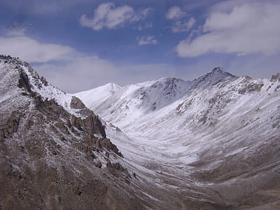 Snow Capped Mountain Under Cloudy Sky