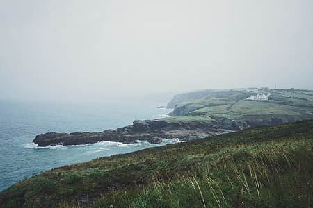 landscape, photo, mountain, sea, nature, coastline