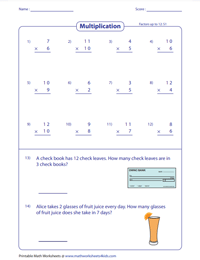 4th grade math worksheets