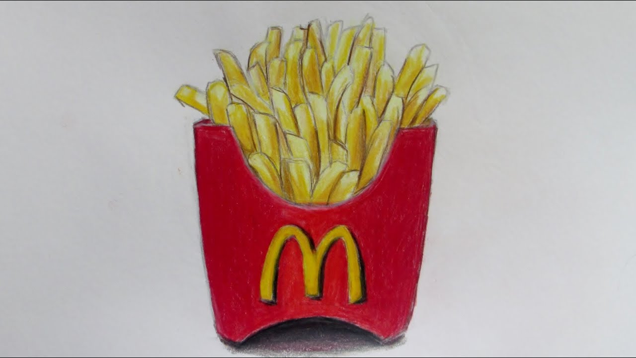 Realistic McDonald's Fries (Speed Drawing) - YouTube