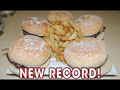 Food Challenge - 40 oz Burger Challenge @ Nosh Cafe!! - YouTube