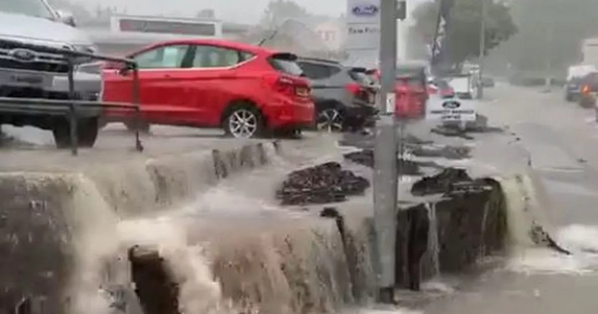 Terrifying footage shows wall of water in Barnstaple's 'worst ever ...