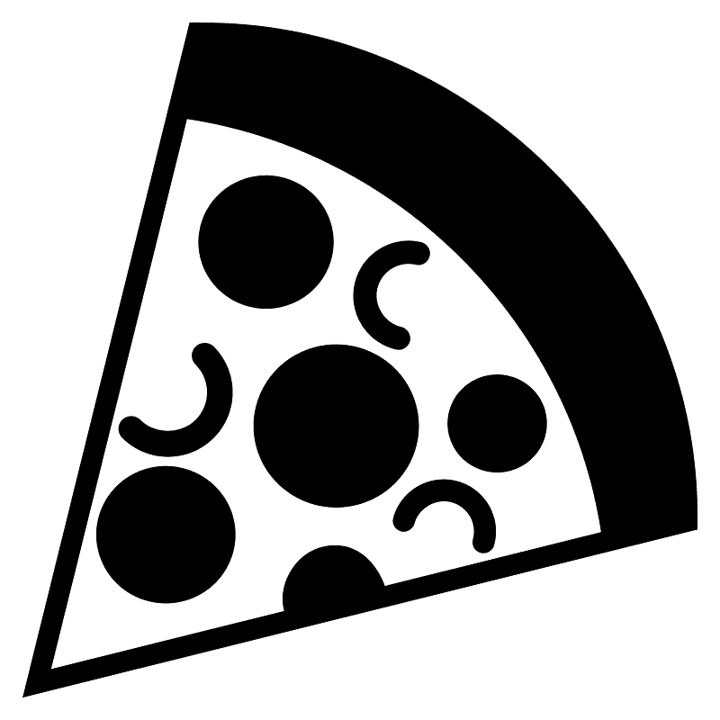 Pizza Clipart Black And White Png - poppy-artx