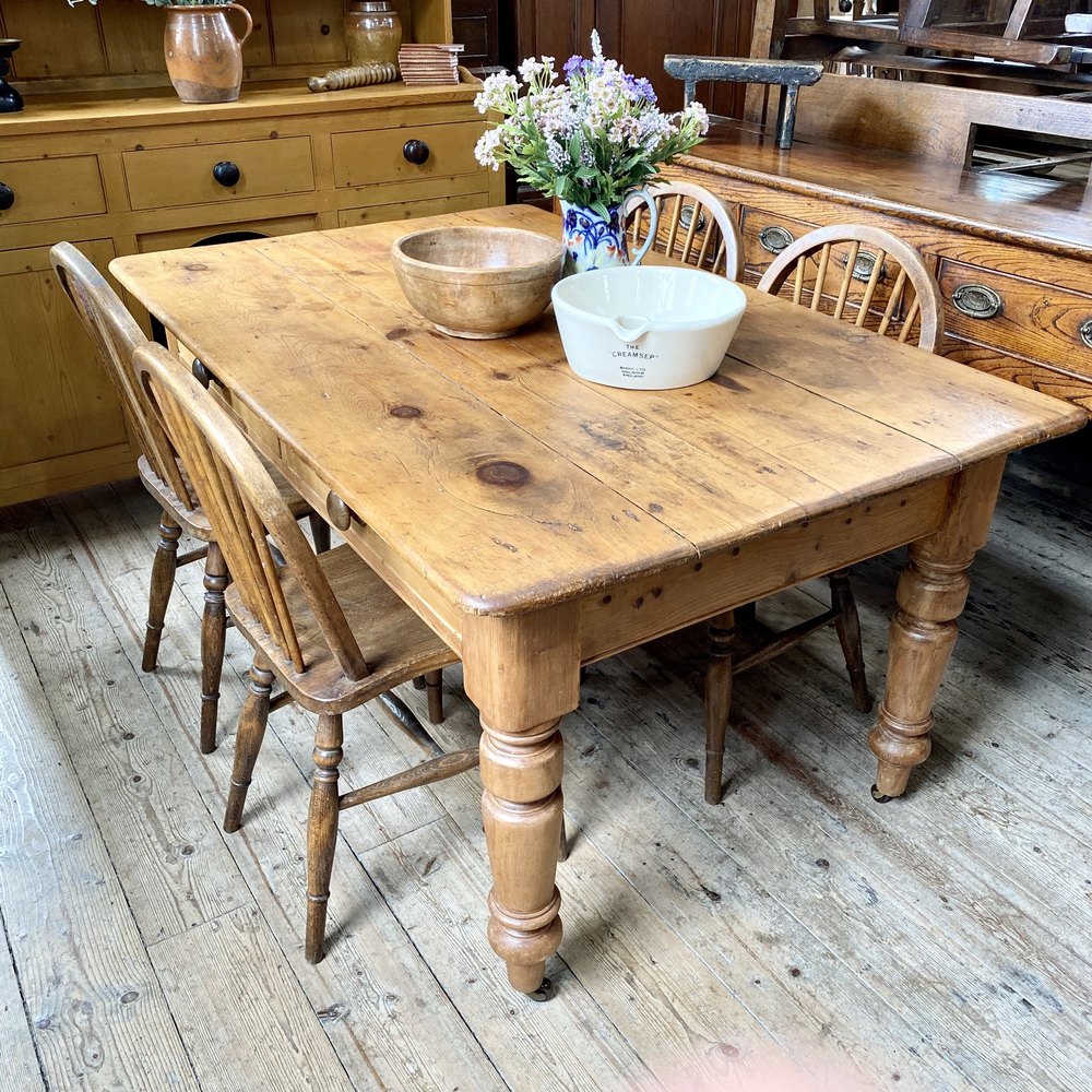 Chunky Victorian Pine Farmhouse Dining Table Antiques Atlas