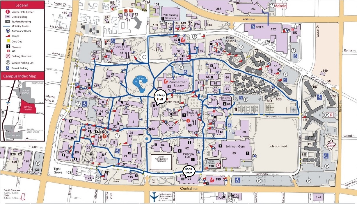 North Campus Map Unm - Time Zone Map United States