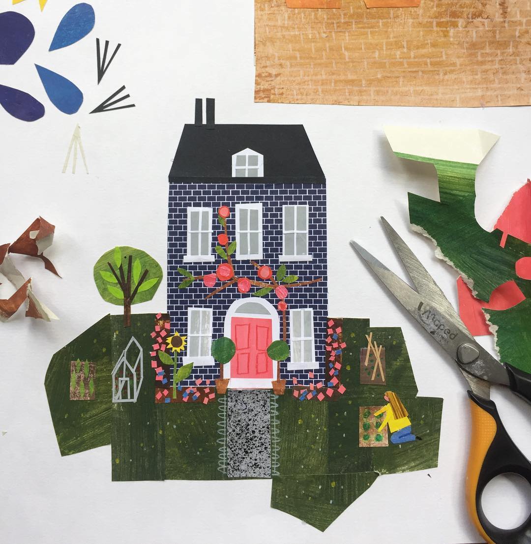 Charming Countryside Gives Clover Robin Collages Sketchbook Ideas