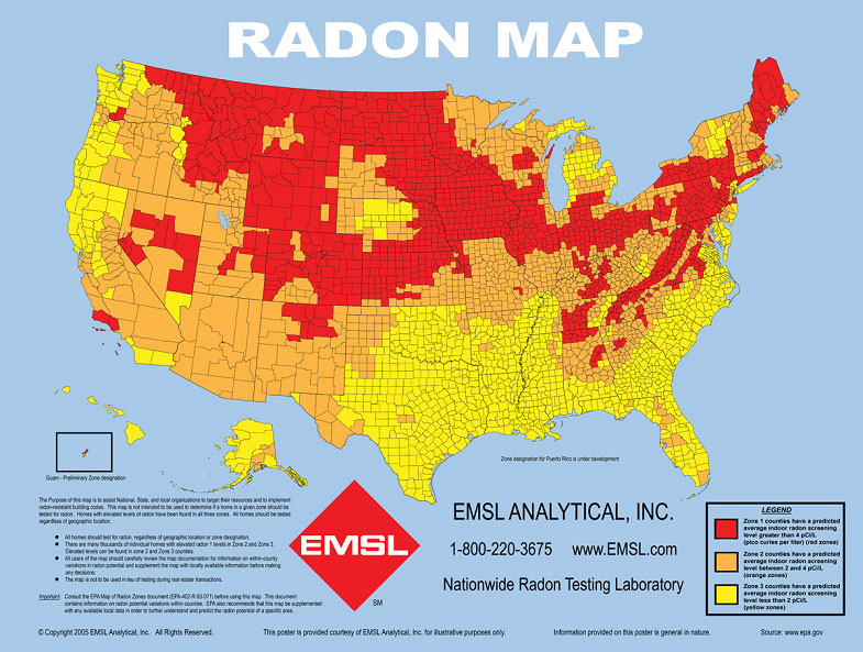 Radon Map By Zip Code - Map Worksheets