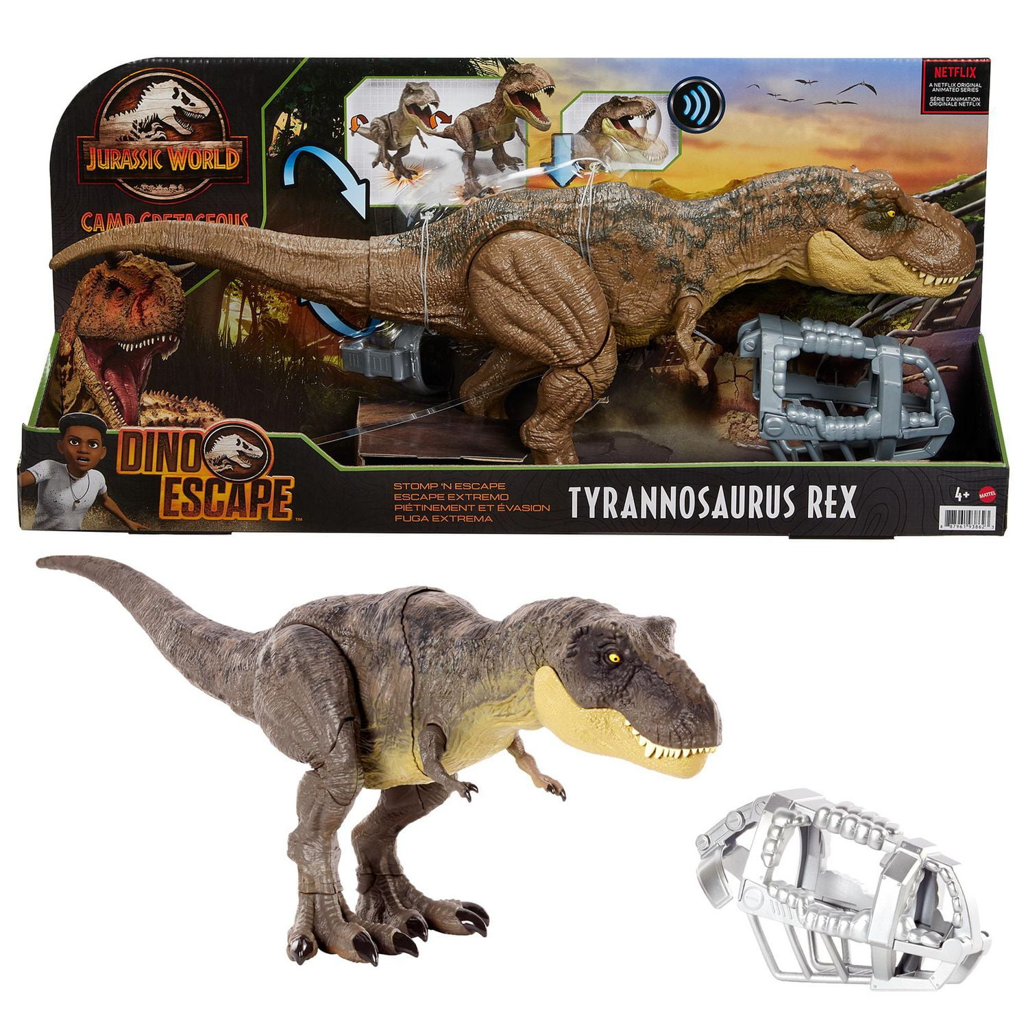 Jurassic World Dinosaur T-rex Pisa And Attacks Articulated Toy Figure ...