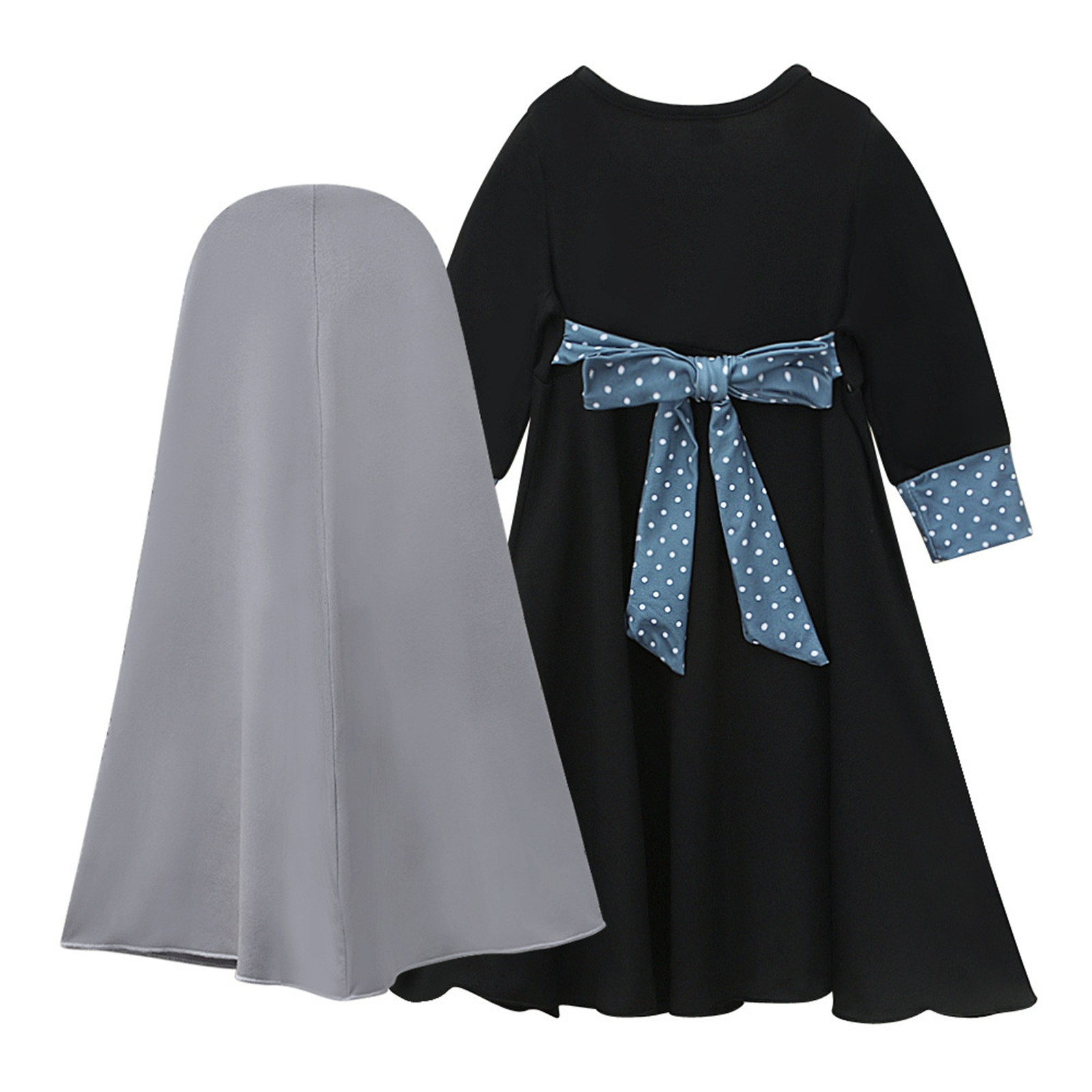 ZAROYEAX Baby Girls' Ramadan Abaya with Hijab Full Length Robe Burka ...