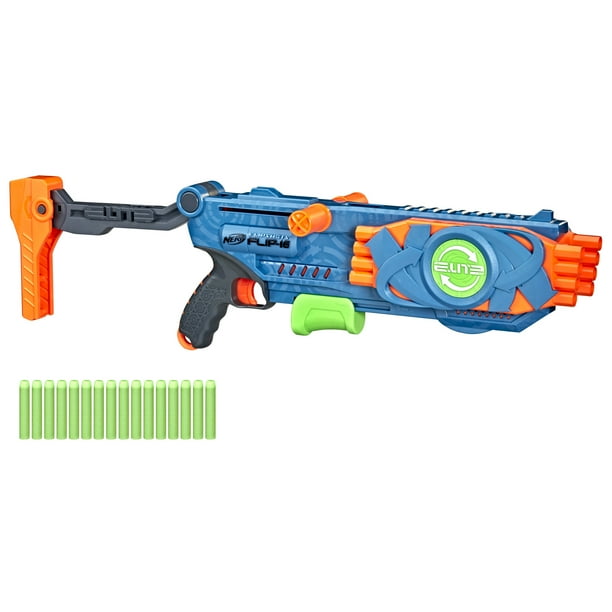 Nerf Elite 2.0 Flipshots Flip-16 Blaster, 16 Dart Barrels Flip, 16 Nerf ...