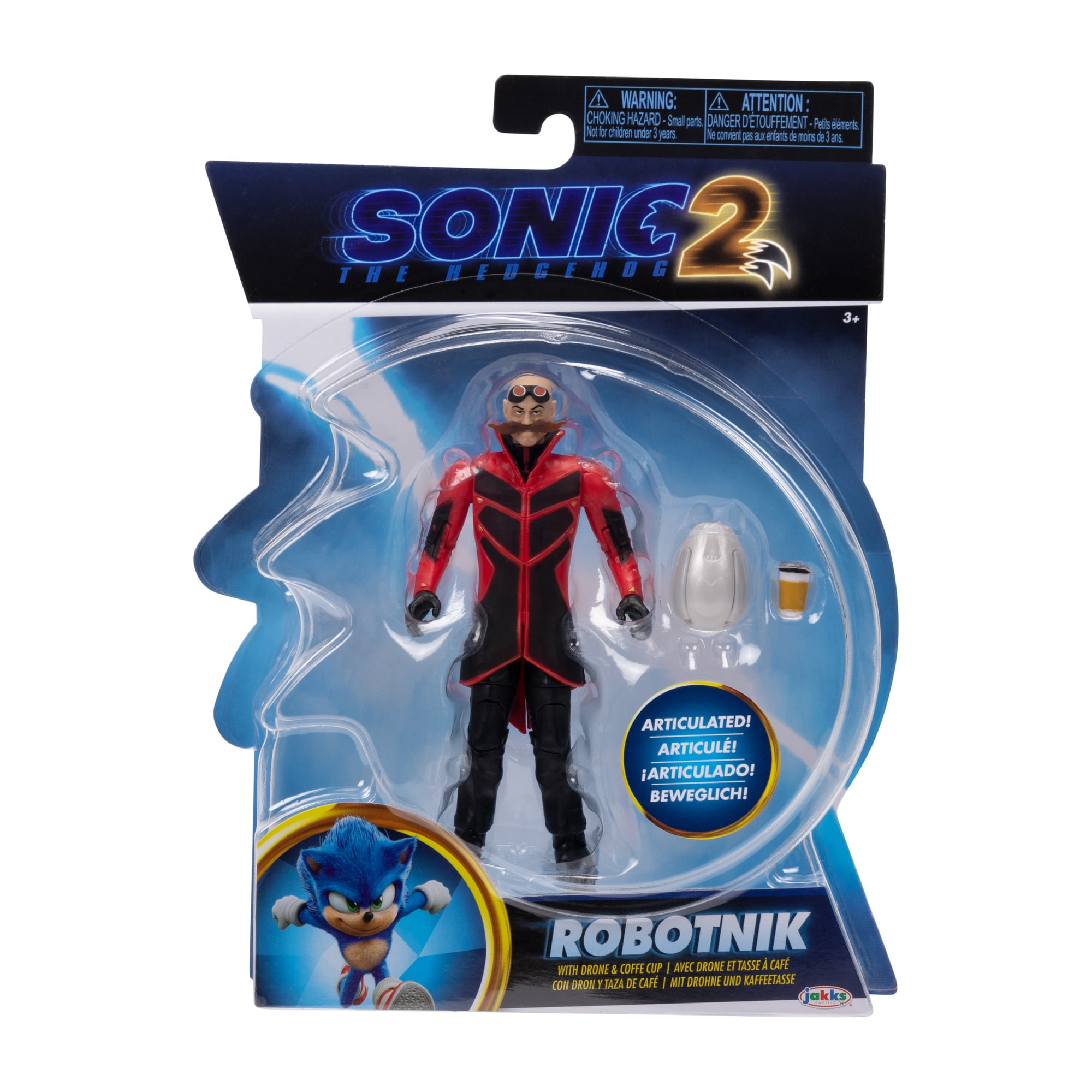 Sonic The Hedgehog Movie Sonic, Knuckles, Tails Robotnik Set Of Action ...