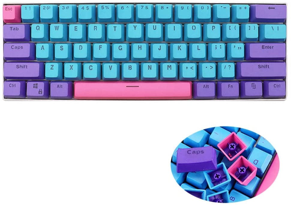 61 Pbt Keycaps 60 Percent Ducky One 2 Mini Keycaps Oem Profile Rgb Keycap Set With Key Puller For Cherry Mx Switches Gk61 Rk61 Anne Pro 2 Poker Mechanical Gaming Keyboard Only Keycaps Walmart Com