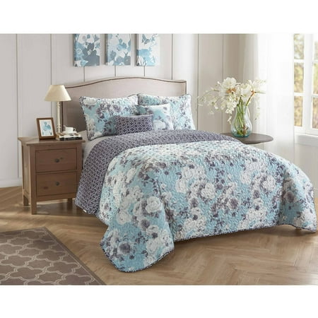 StyleNest Lisa 5-Piece Bedding Quilt Set - Walmart.com