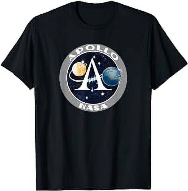 Apollo Program Moon Landing Patch Print NASA Tshirt - Walmart.com