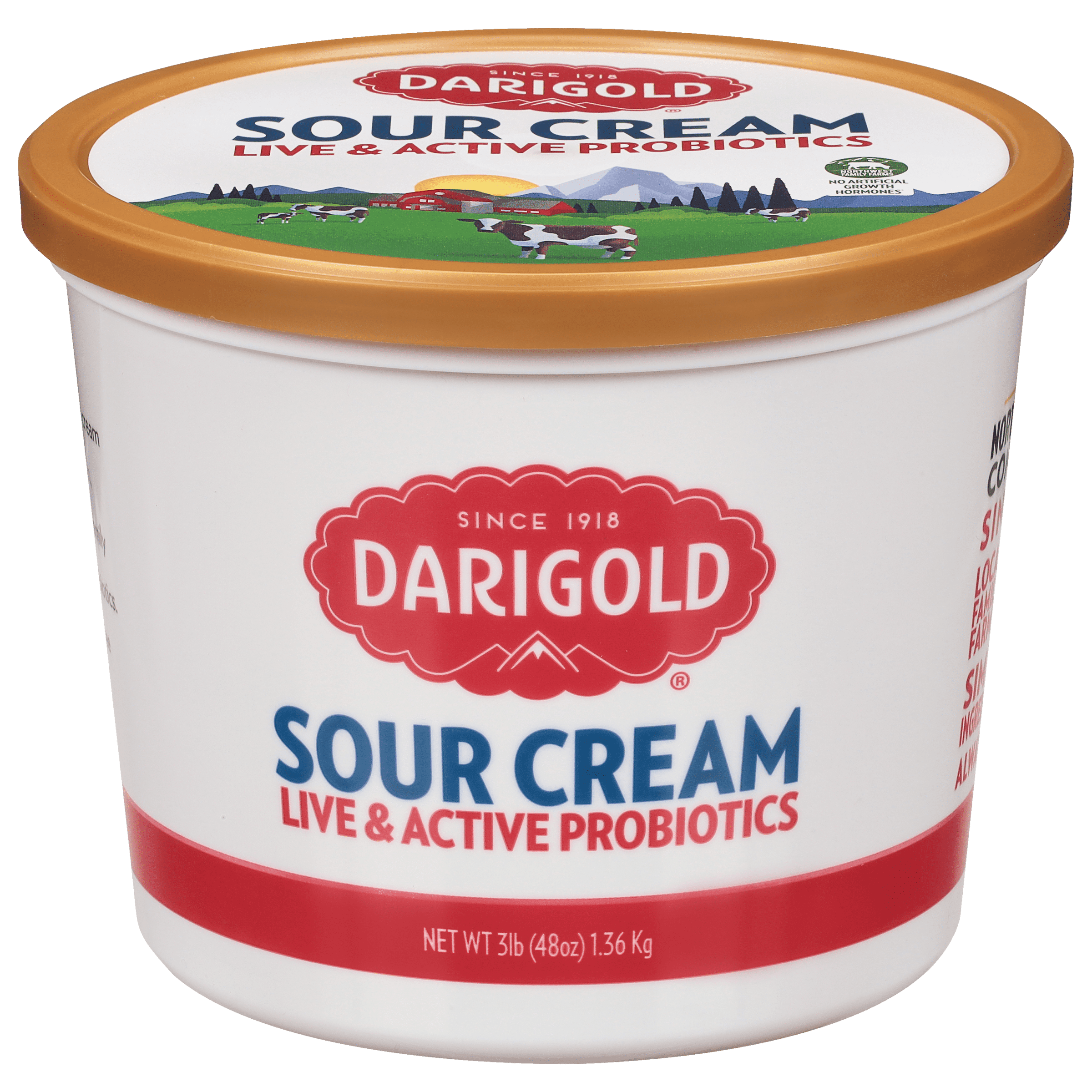 Darigold Natural Sour Cream, 48 oz Tub - Walmart.com