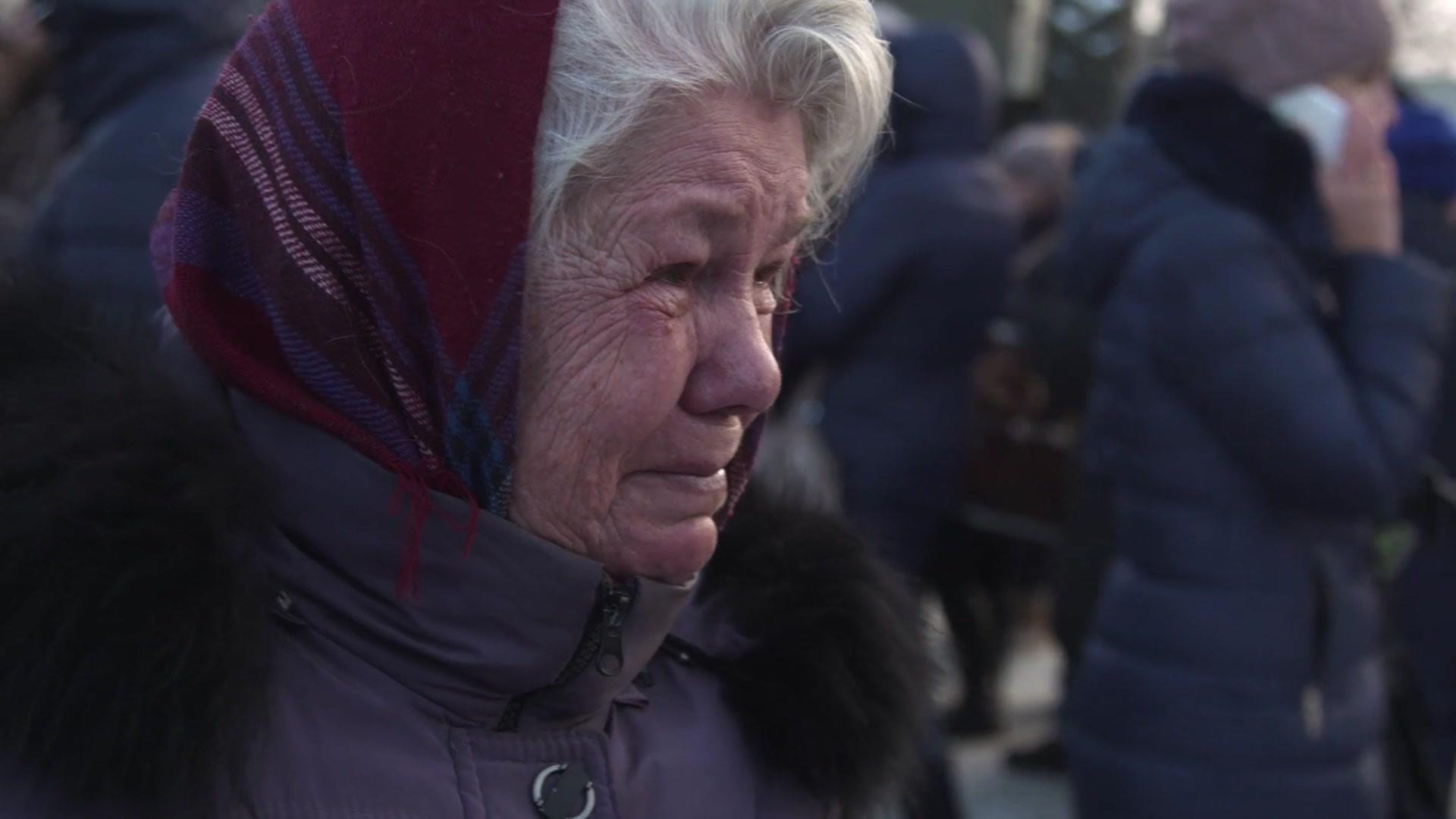 Woman in east Ukraine