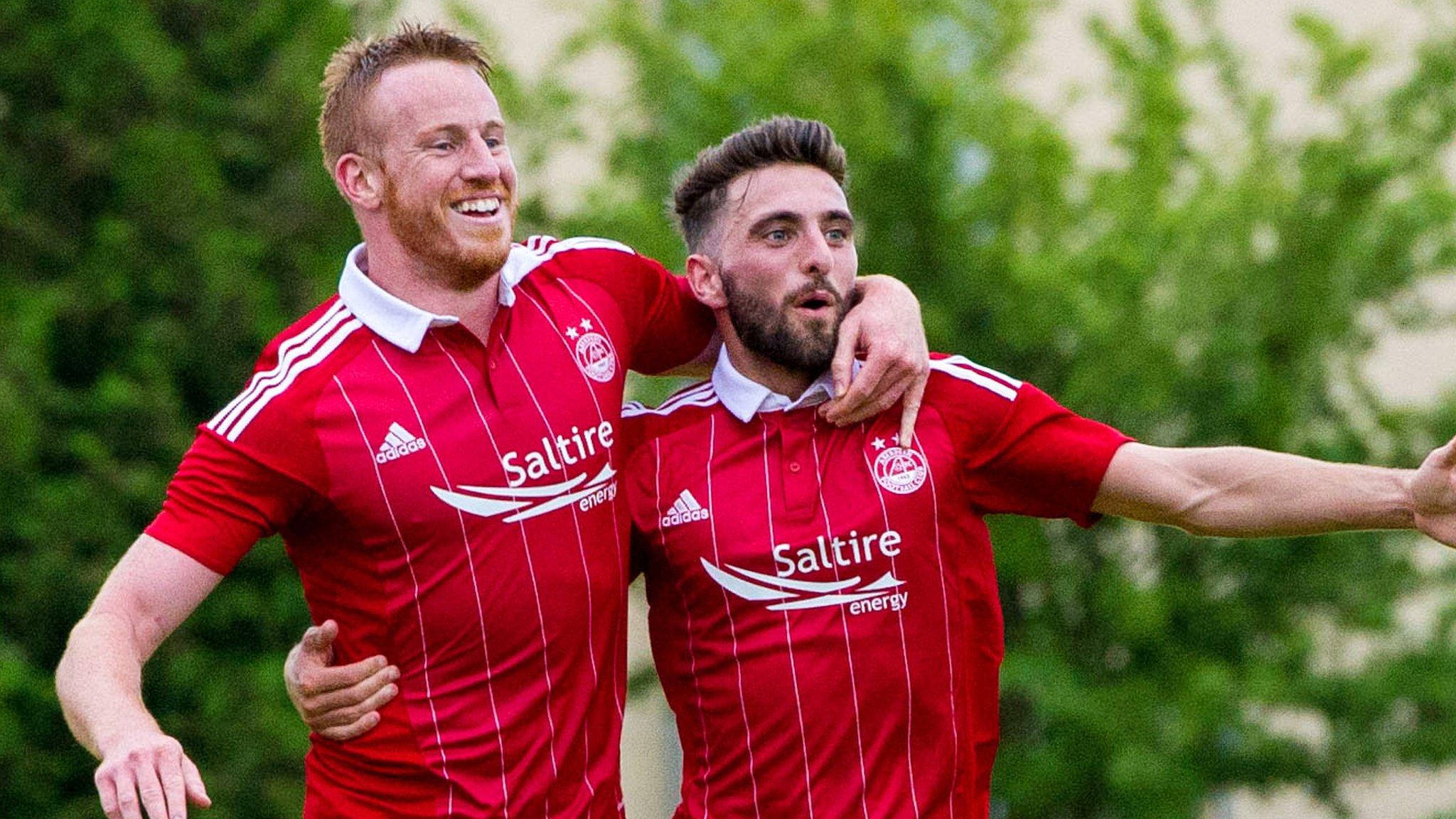 Adam Rooney (left) and Graeme Shinnie