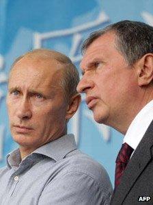 Vladimir Putin and Igor Sechin