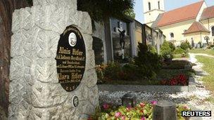 Undated file photo of the grave of Alois and Klara Hitler