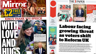 Front pages of the Daily Mirror and i newspaper on Boxing Day 2024