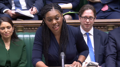 Kemi Badenoch speaking in the Commons at PMQs