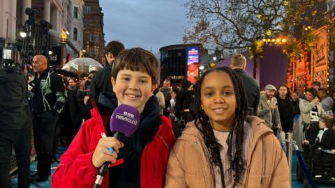 Newsround viewers on the red carpet 