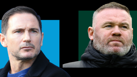 A split picture of Coventry City boss Frank Lampard and Plymouth Argyle head coach Wayne Rooney