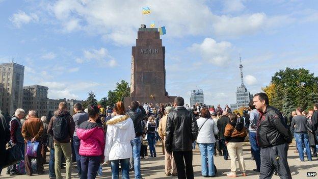 Site of Lenin statue in Kharkiv