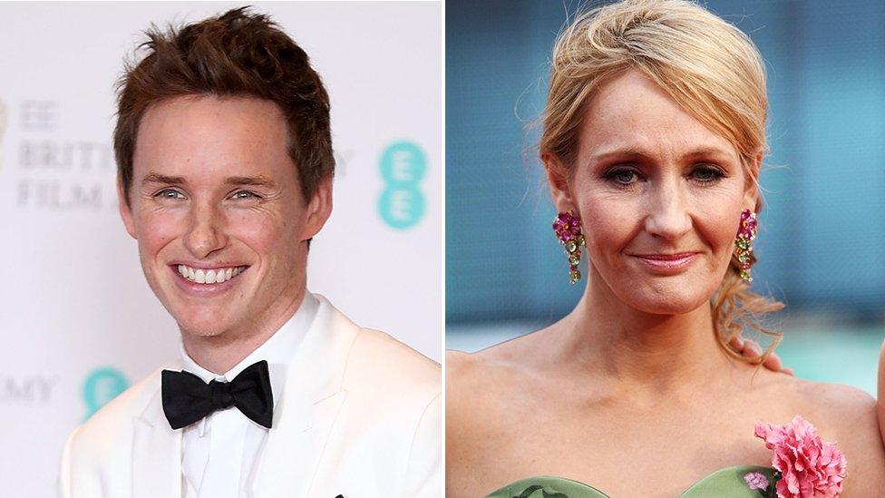 Eddie Redmayne and JK Rowling