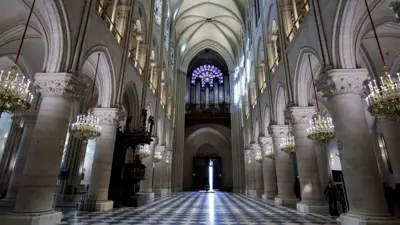 Interior de la catedral de Notre Dame.