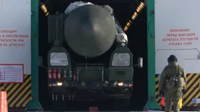 Un misil balístico en una base nuclear en Rusia