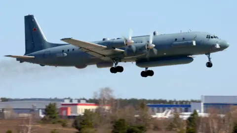 Getty Images Ilyushin Il-20M 90924 reconnaissance airplane takes off at Zhukovsky