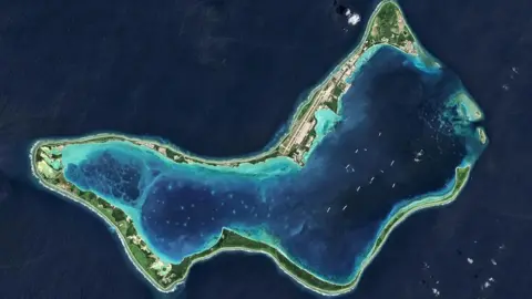 Getty Images An aerial photo shows the Chagos Islands