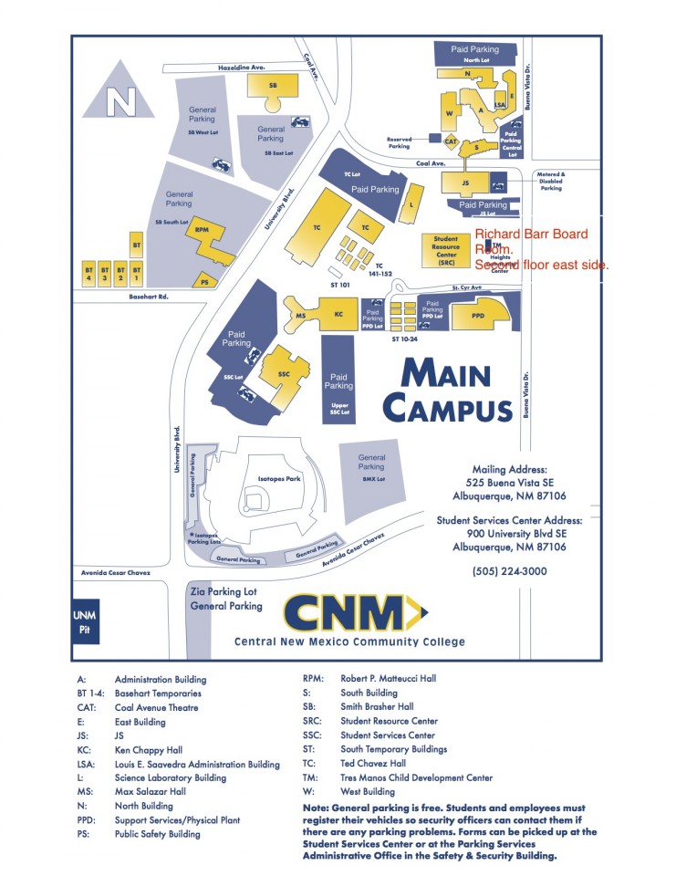 Cnm Main Campus Map - Campus Map