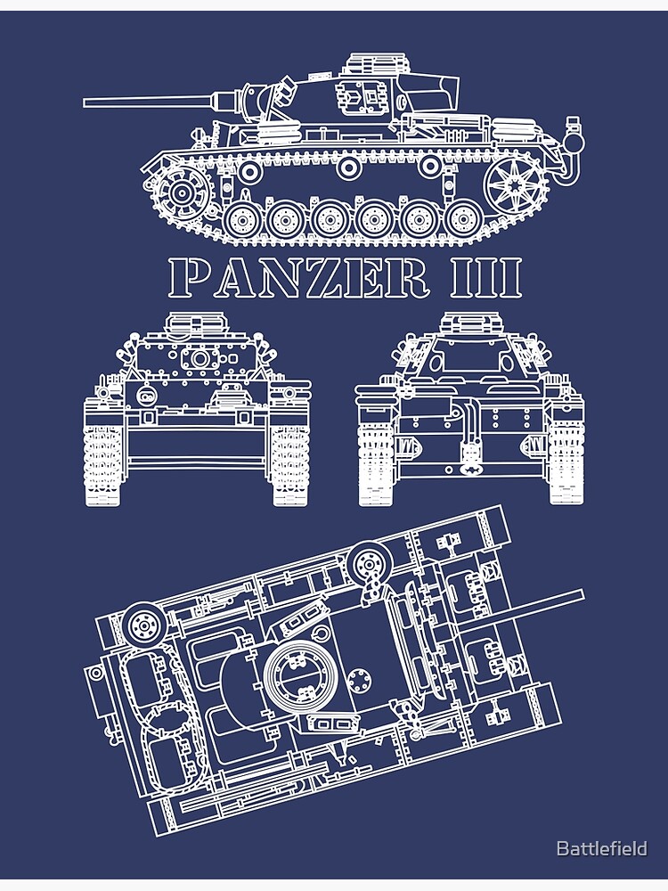 Panzer Iii Tank German Ww Medium Tanks Blueprints Diagram Gift | My XXX ...