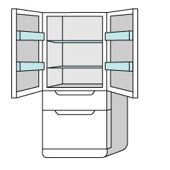 両開き冷蔵庫