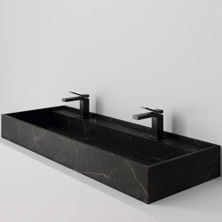 Hydra 117x43 Storm Negro Natural | Wash basins | INALCO