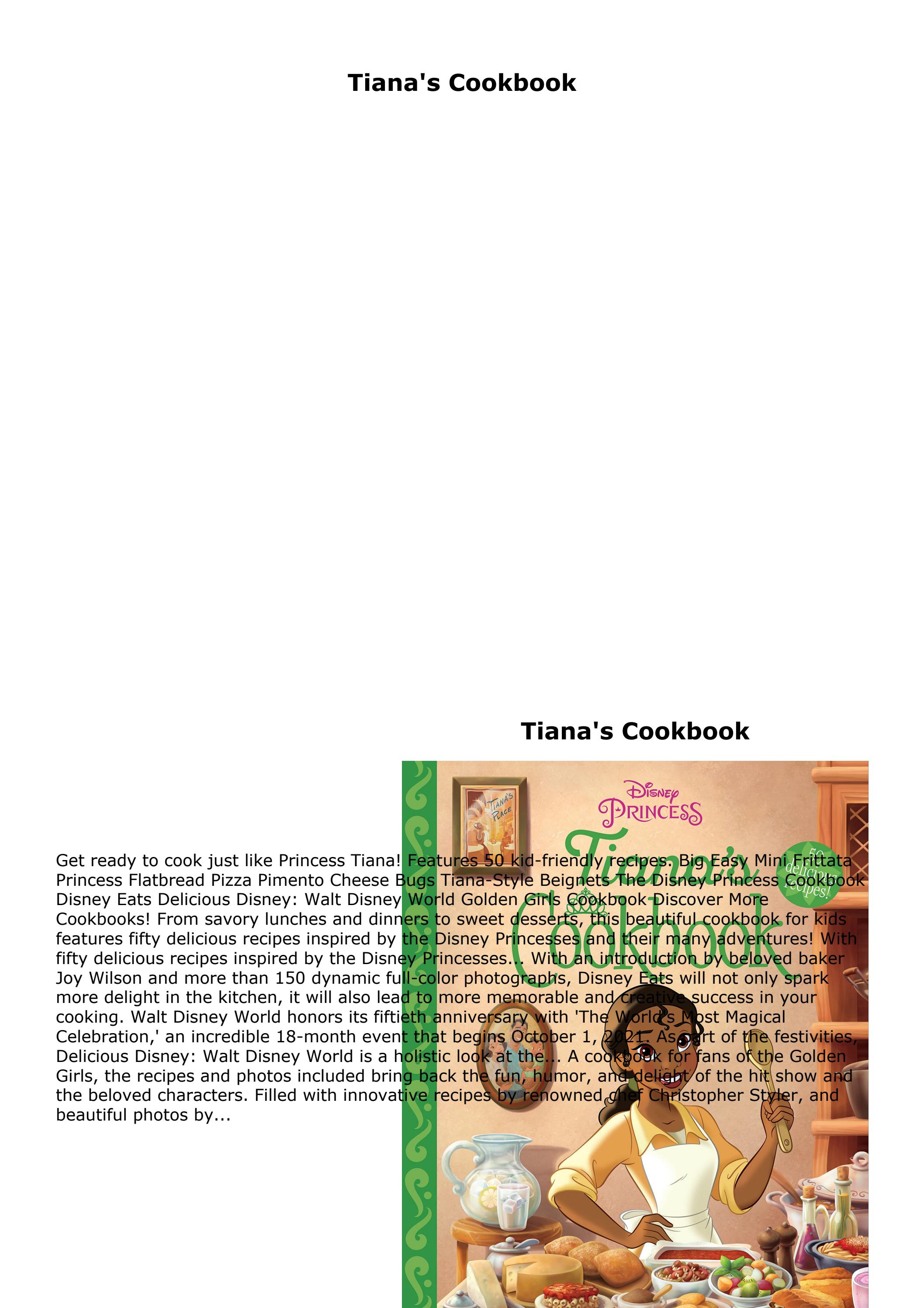 PDF/ READ/DOWNLOAD Tiana's Cookbook full by mitchellblankenshipae - Issuu