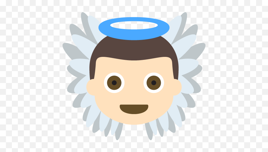 Baby Angel Light Skin Tone Emoji - Black Angel Emoji Png,Baby Emoji Png